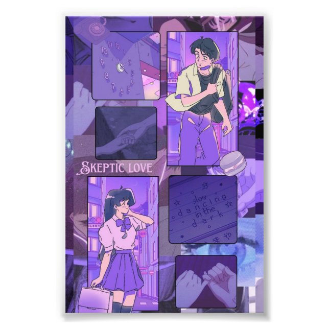 Foto cartel de anime de amor escéptico (Frente)