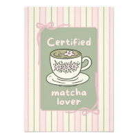 Cartel de arte de pared de bebida de Matcha