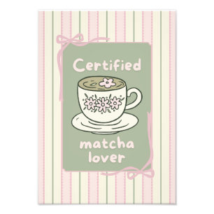 Foto Cartel de arte de pared de bebida de Matcha