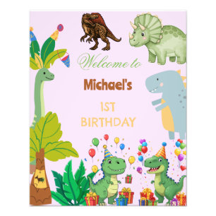 Foto Cartel de bienvenida minimalista para cumpleaños d