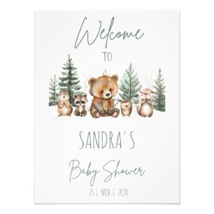 Foto Cartel de bienvenida para baby shower de Aventura