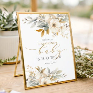 Foto Cartel de bienvenida para baby shower de bebé neut