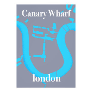 Foto cartel de Canary Wharf Londres mapa de viaje