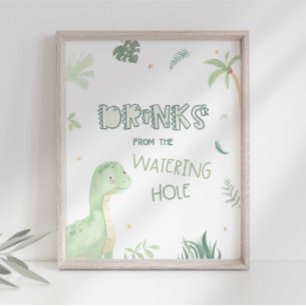 Foto Cartel de cumpleaños de dinosaurio
