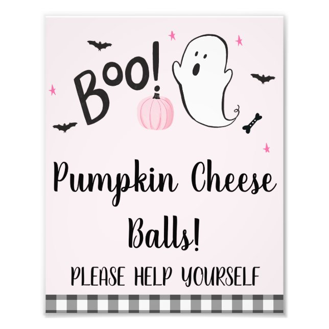 Foto Cartel de cumpleaños de Halloween con fantasma ros (Frente)