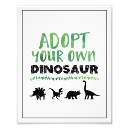 Foto Cartel de cumpleaños para Adoptar tu Propio Dinosa