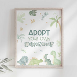 Foto Cartel de cumpleaños para Adoptar tu Propio Dinosa