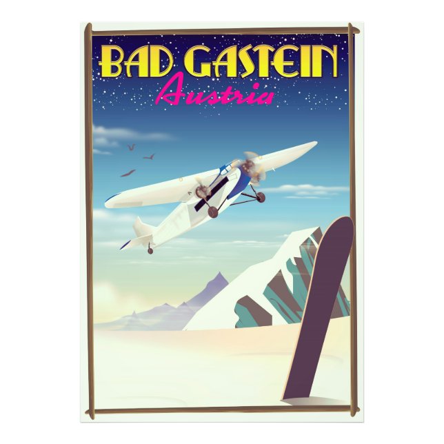 Foto Cartel de esquí de Bad Gastein Austria (Frente)