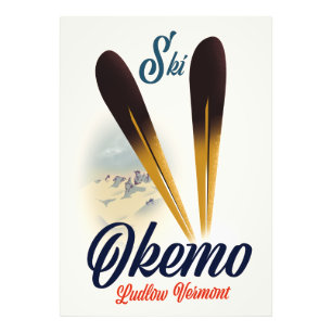 Foto Cartel de esquí de Okemo Ludlow Vermont