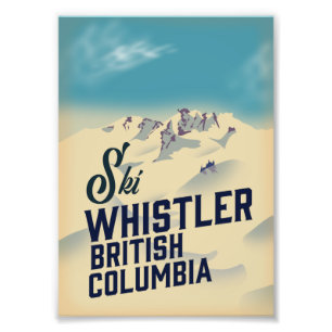 Foto Cartel de esquí de Whistler, Vancouver, Columbia B