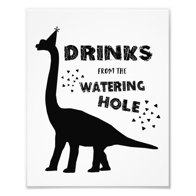 Foto Cartel de fiesta de cumpleaños de dinosaurio (Frente)