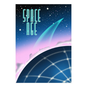 Foto cartel de la carrera espacial de los 80
