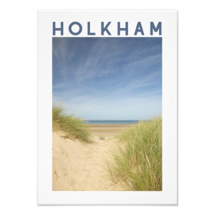 Foto Cartel de la costa de Norfolk en Holkham Beach