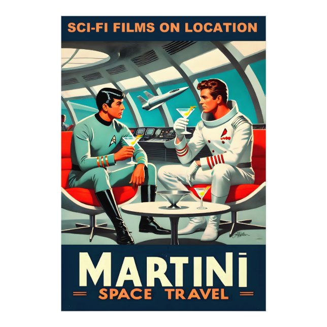 Foto Cartel de Martini Space Travel sobre películas de  (Frente)
