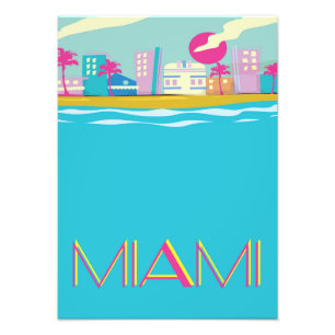 Foto Cartel de Miami Travel de los años 80