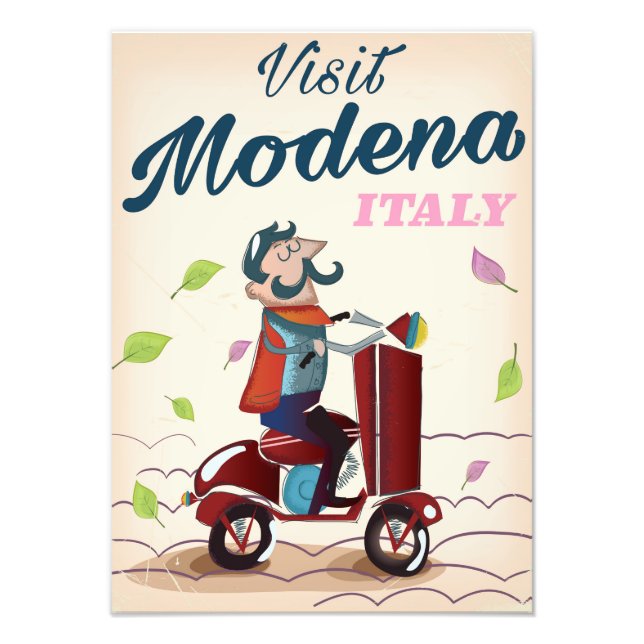 Foto Cartel de Modena Italy Scooter travel (Frente)