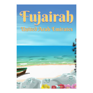 Foto Cartel de playa de Fujairah Emiratos Árabes Unidos