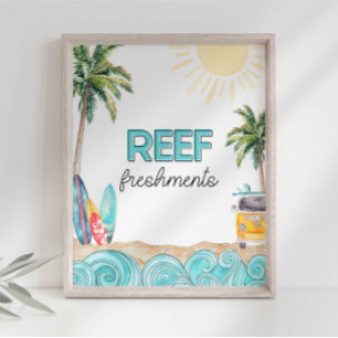 Foto Cartel de refrescos de fiesta de cumpleaños de sur