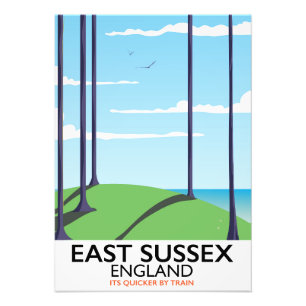 Foto Cartel de tren de East Sussex, Inglaterra