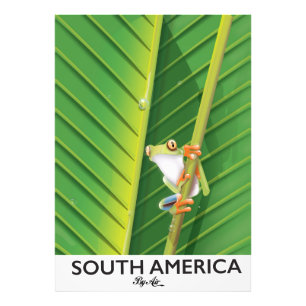 Foto Cartel de vacaciones de la rana arbórea de Sudamér