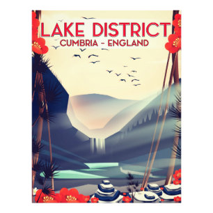 Foto cartel de vacaciones del distrito de los lagos de