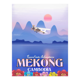 Foto Cartel de vacaciones en el río Mekong Camboya