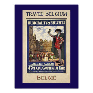 Foto Cartel de viaje a Bélgica (1923)