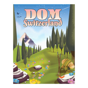 Foto Cartel de viaje a Dom Suiza