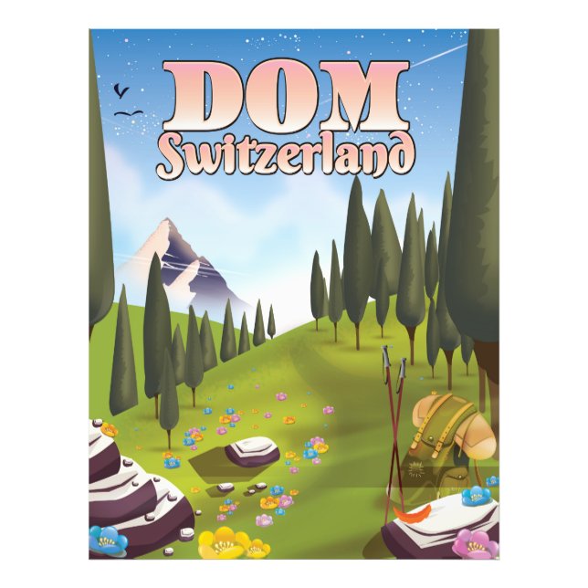 Foto Cartel de viaje a Dom Suiza (Frente)