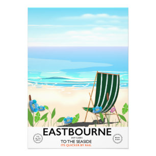 Foto Cartel de viaje a Eastbourne Beach East Sussex