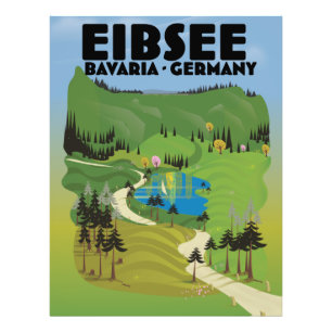 Foto Cartel de viaje a Eibsee Alemania.