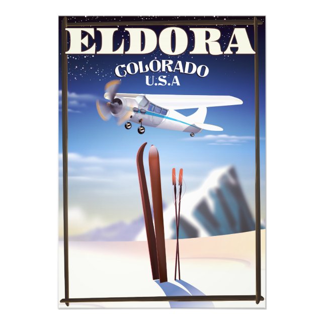 Foto Cartel de viaje a Eldora Colorado. (Frente)