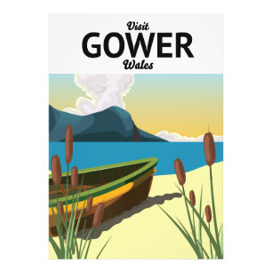 Foto Cartel de viaje a Gower Gales