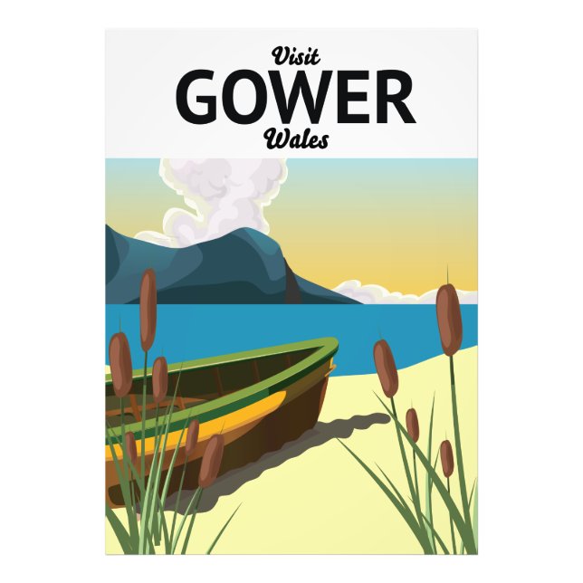Foto Cartel de viaje a Gower Gales (Frente)