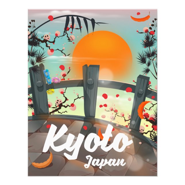 Foto cartel de viaje a Kyoto Japón (Frente)