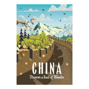 Foto Cartel de viaje a la Gran Muralla de China