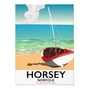 Foto Cartel de viaje a la playa de Horsey Norfolk