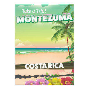 Foto Cartel de viaje a la playa Montezuma Costa Rica