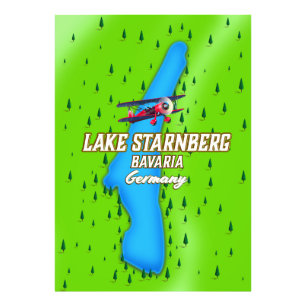 Foto Cartel de viaje a Lago Starnberg Baviera Alemania