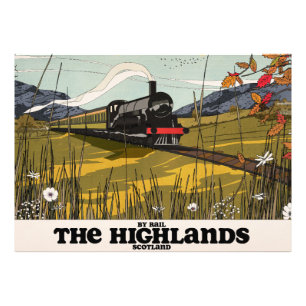 Foto Cartel de viaje a las Tierras Altas de Escocia
