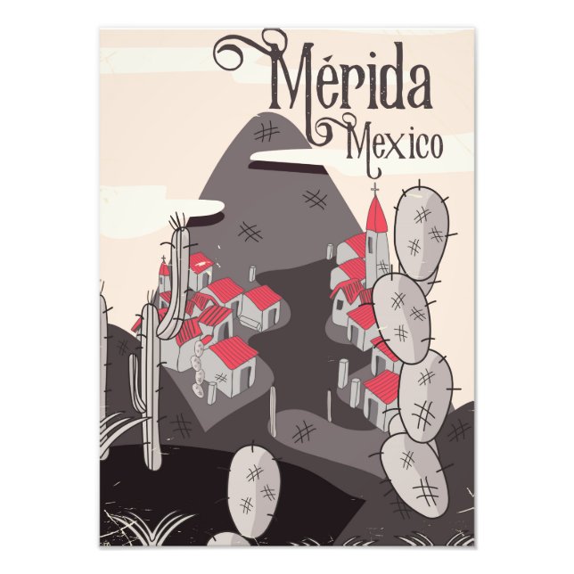 Foto Cartel de viaje a Mérida México (Frente)
