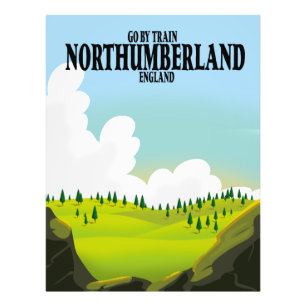Foto cartel de viaje a Northumberland inglaterra