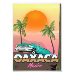 Foto cartel de viaje a Oaxaca México