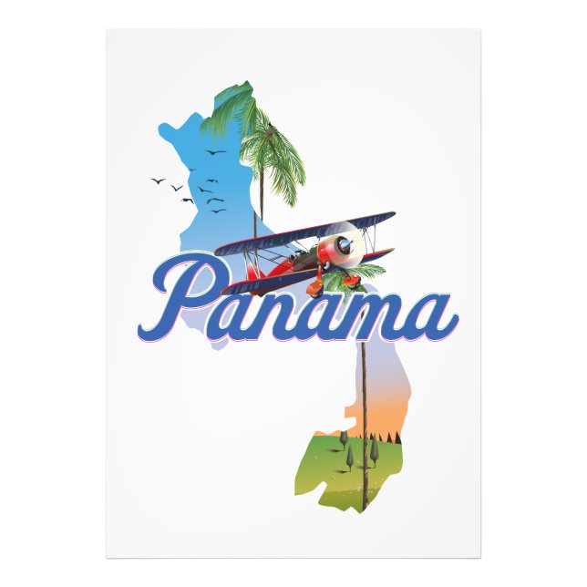 Foto cartel de viaje a Panamá (Frente)