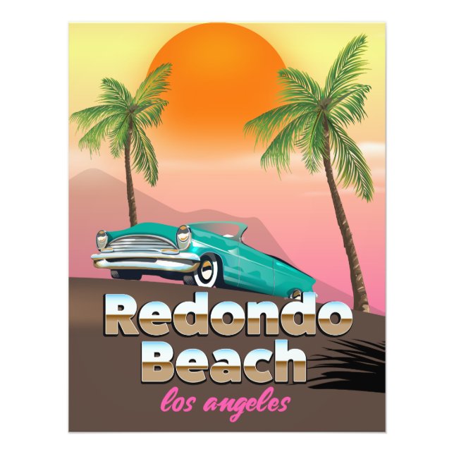 Foto Cartel de viaje a Redondo Beach LA (Frente)