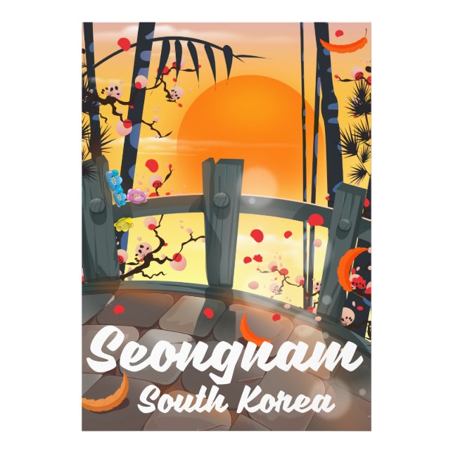 Foto cartel de viaje a Seongnam Corea del Sur (Frente)