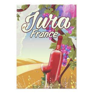Foto Cartel de viaje a viñedo de Jura Francia