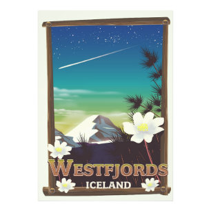 Foto Cartel de viaje a Westfjords Islandia