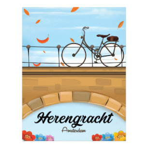 Foto Cartel de viaje al canal Herengracht Amsterdam