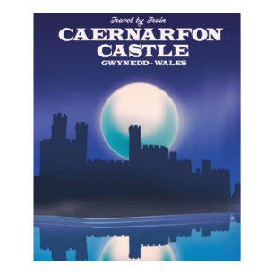 Foto Cartel de viaje al castillo de Caernarfon, Gwynedd